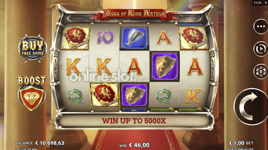 book of king arthur slot base game