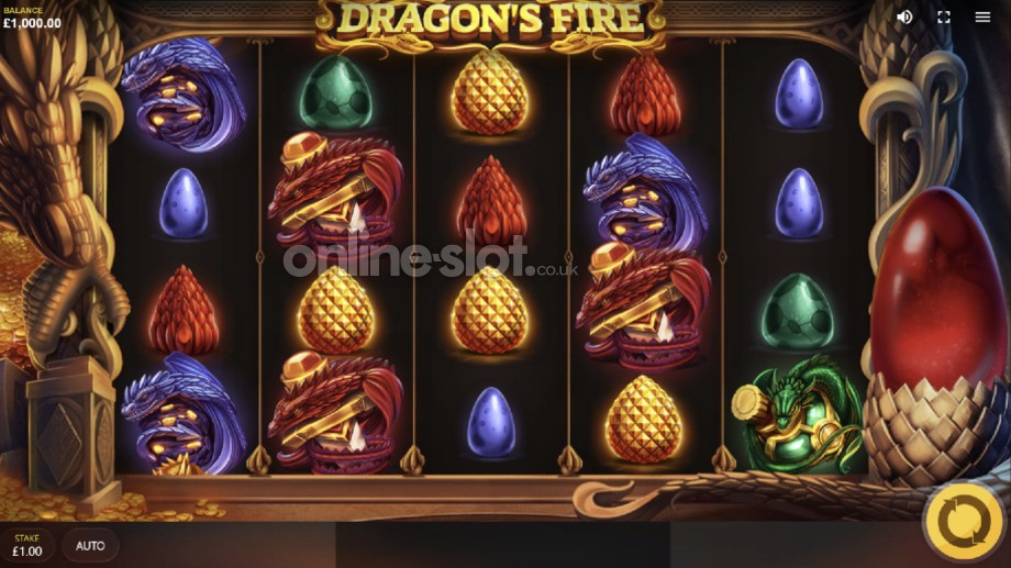 dragons fire slot base game
