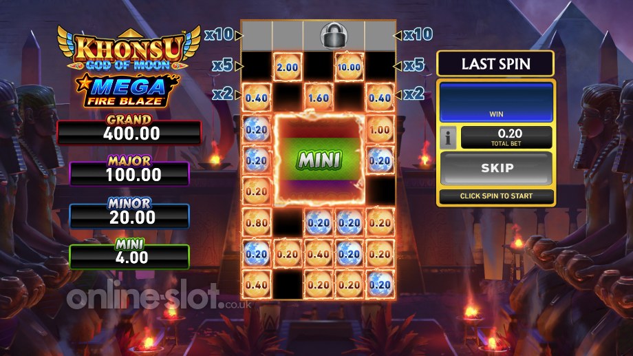khonsu god of moon slot mega fire blaze feature