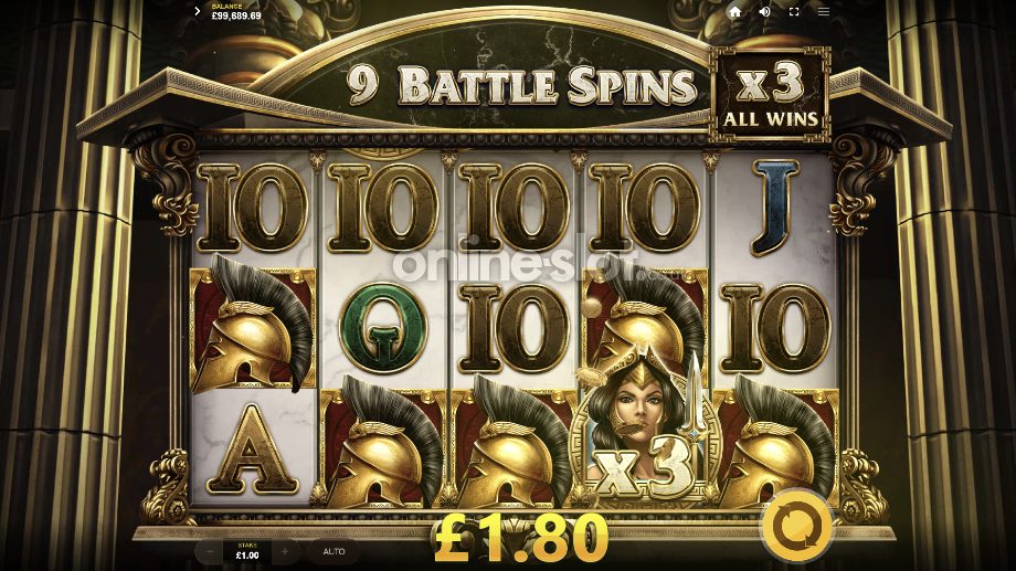 legend of athena slot battle spins feature