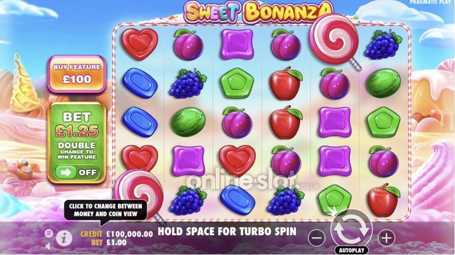 sweet bonanza slot base game