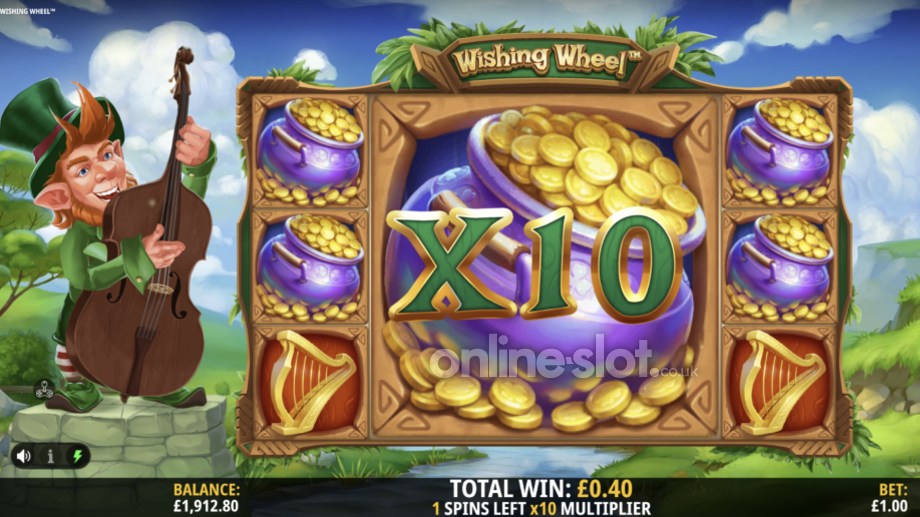 wishing wheel slot free spins feature
