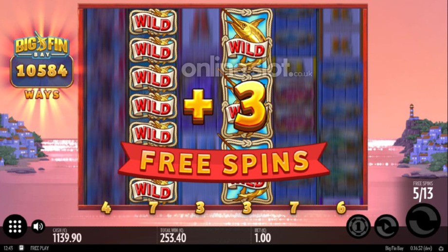 big fin bay slot bonus game feature