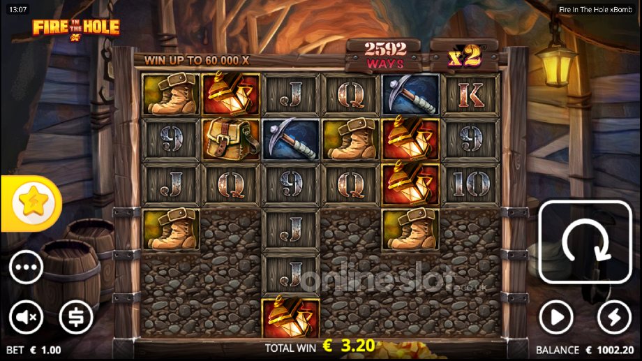 fire in the hole slot xbomb wild multiplier feature