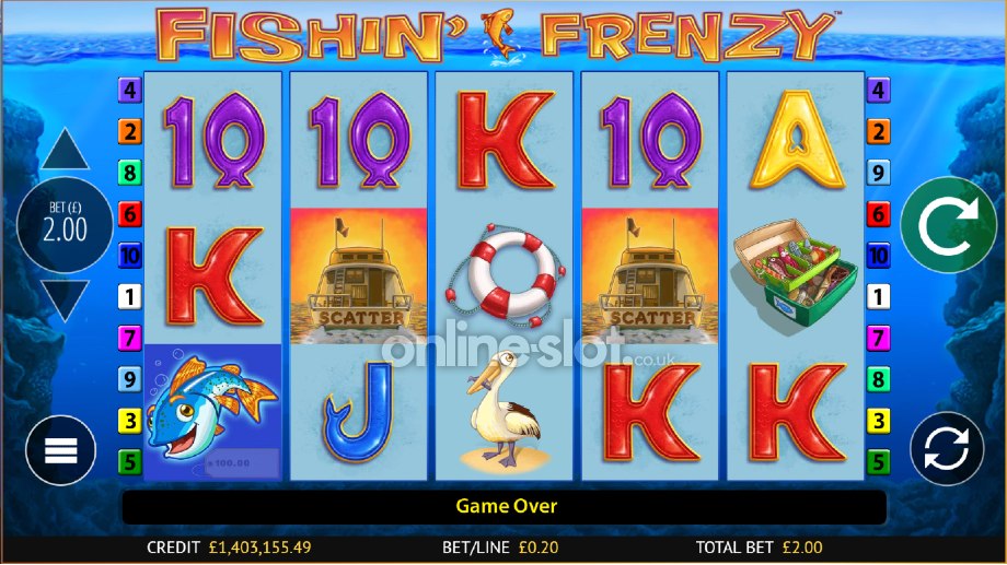 fishin frenzy slot base game