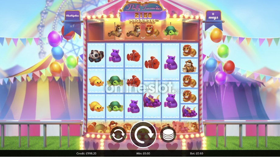 fluffy favourites megaways slot base game