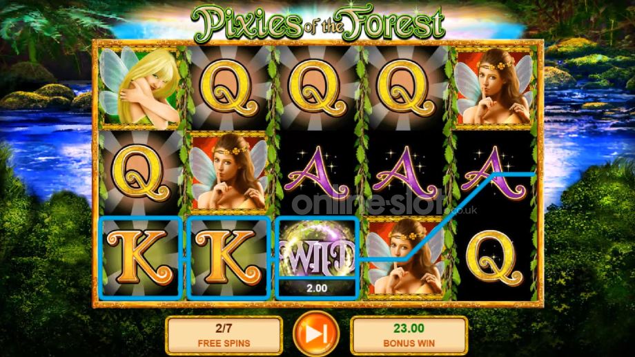 pixies of the forest slot free spins bonus feature