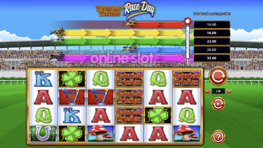 rainbow riches race day slot base game