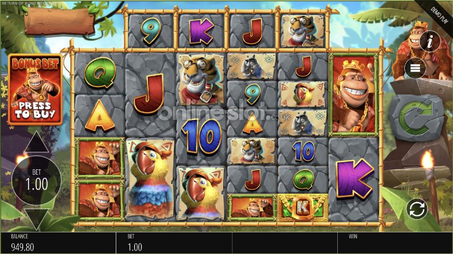return of kong megaways slot base game