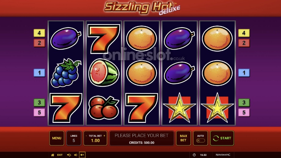 sizzling hot deluxe slot base game