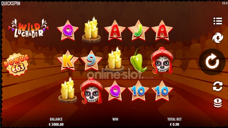 wild luchador slot base game
