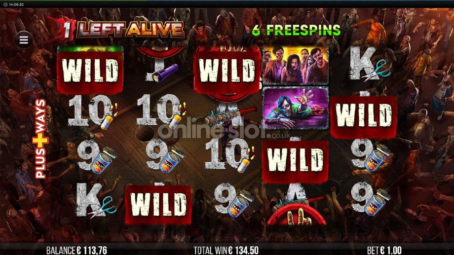 1 left alive slot bloody wilds free spins feature