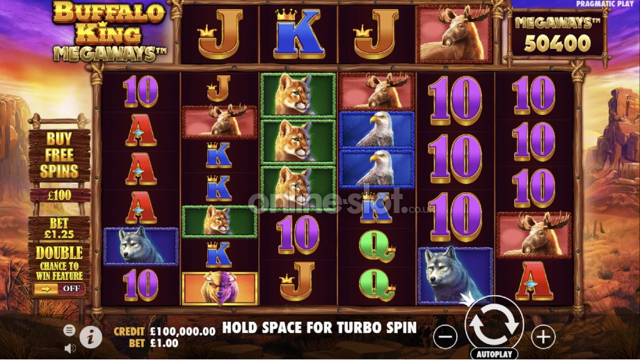 buffalo king megaways slot base game