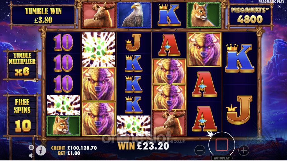buffalo king megaways slot free spins feature