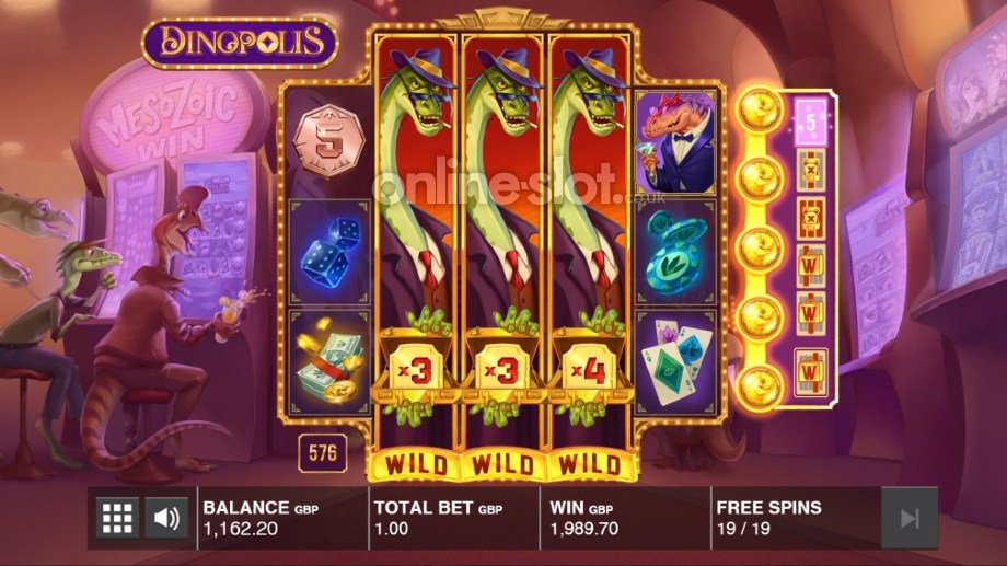 dinopolis slot free spins feature