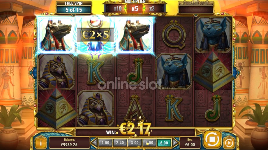 legacy of egypt slot free spins feature