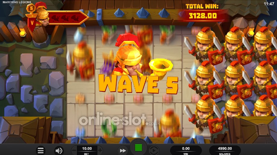 marching legions slot free spins feature