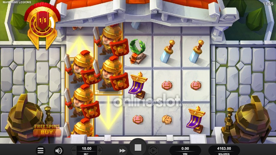 marching legions slot nudge feature