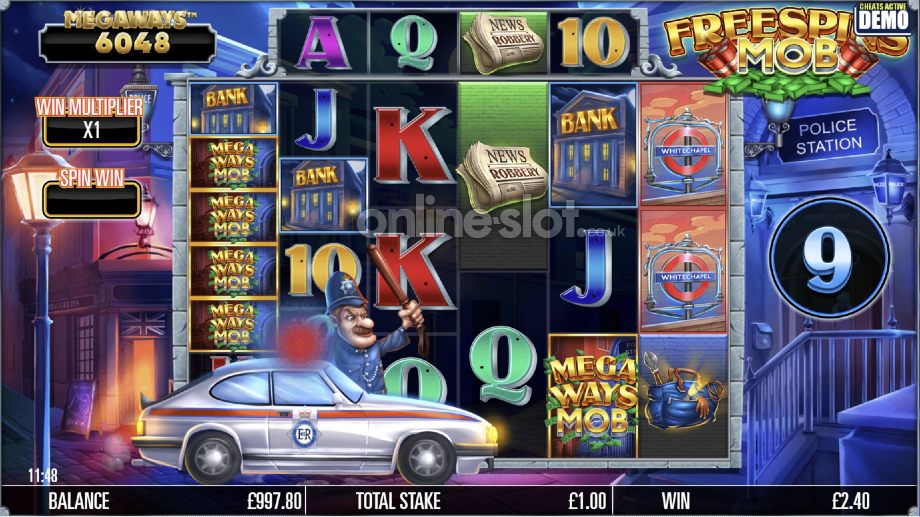 megaways bob slot free spins feature