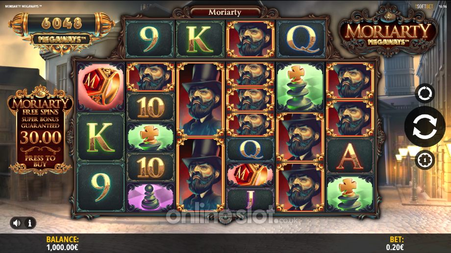 moriarty megaways slot base game