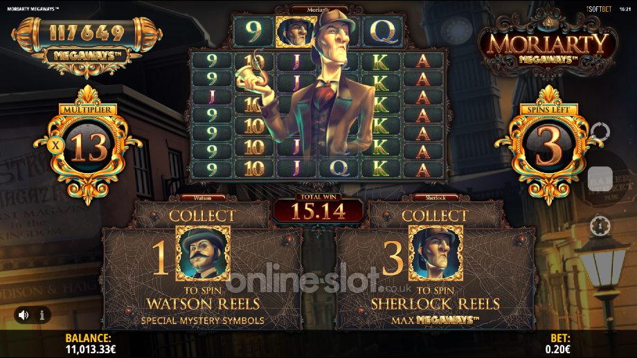 moriarty megaways slot free spins feature