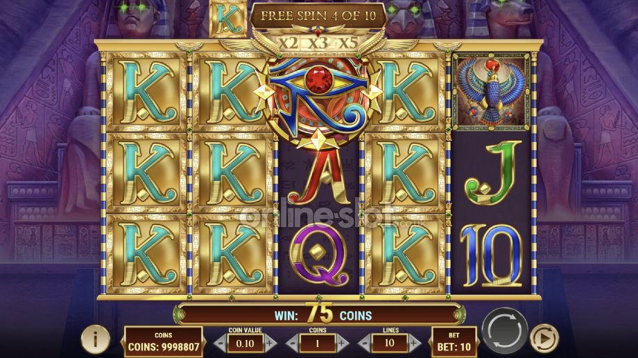 rich wilde and the amulet of dead slot free spins feature