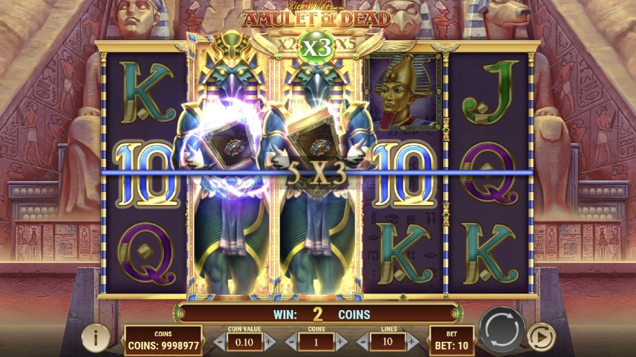 rich wilde and the amulet of dead slot thoth multiplier feature