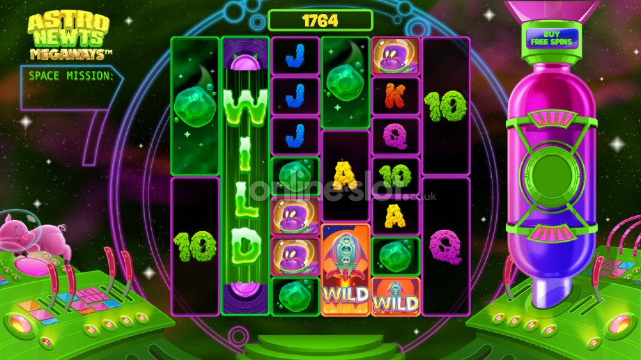 astro newts megaways slot expanding wilds feature