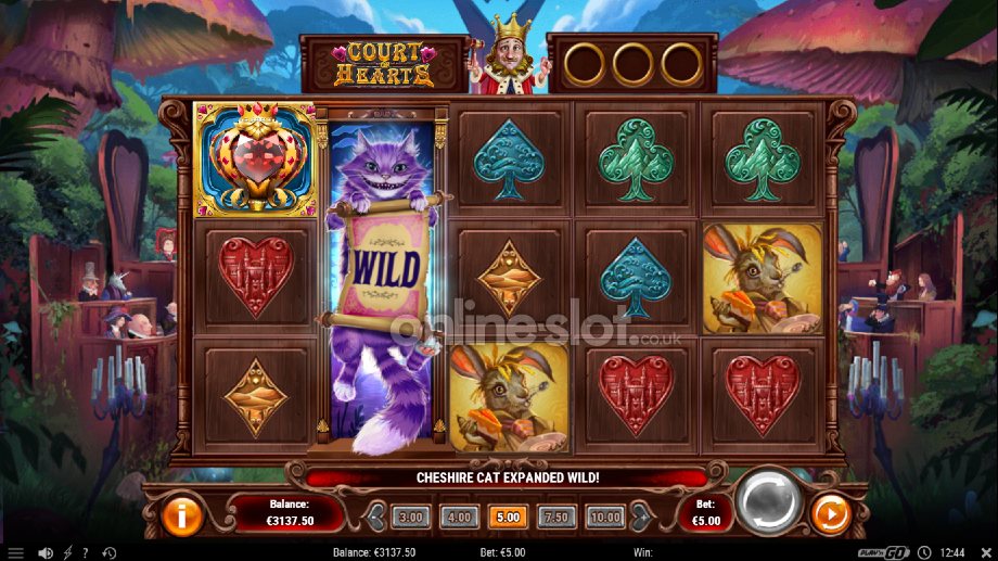 court of hearts slot cheshire cat feature