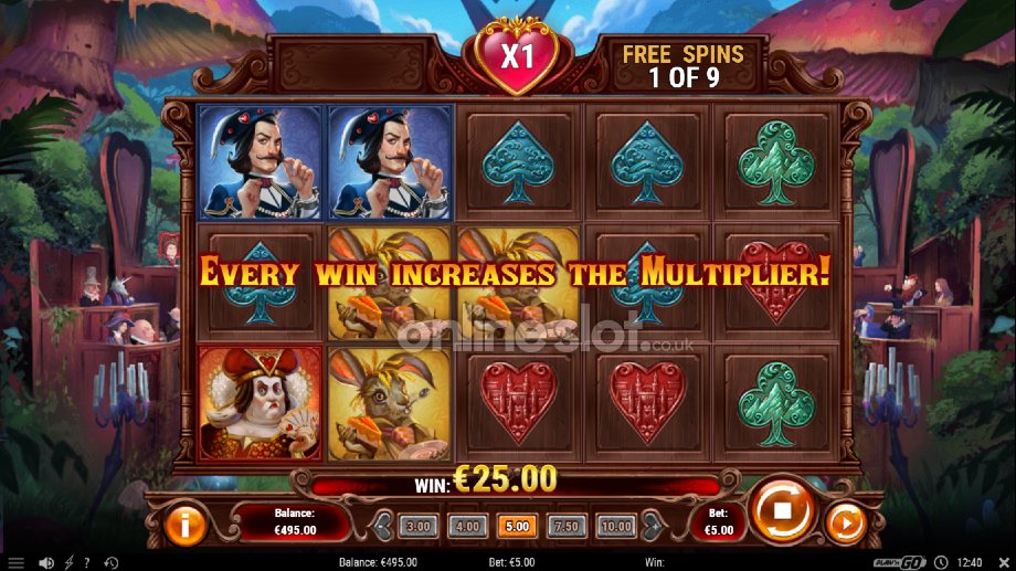 court of hearts slot free spins feature