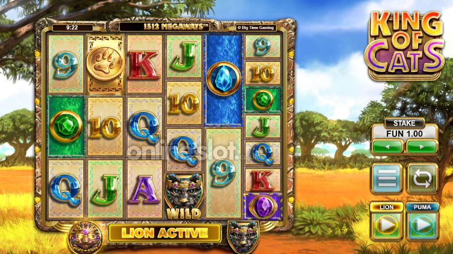 king of cats megaways slot lion base game
