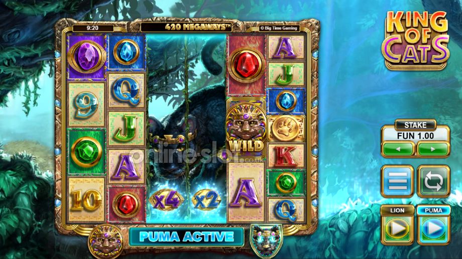 king of cats megaways slot puma base game