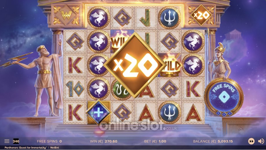 parthenon quest for immortality slot free spins feature