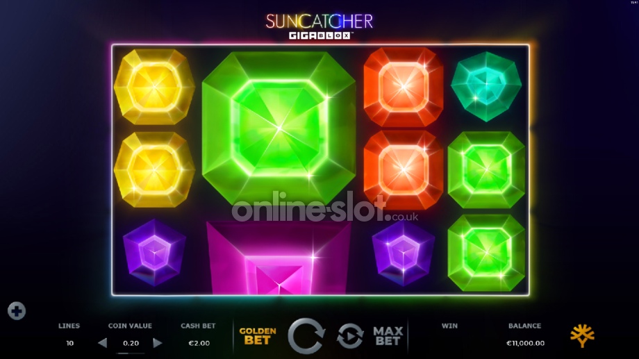 suncatcher gigablox slot base game
