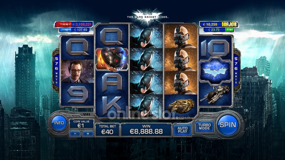 the dark knight rises slot base game
