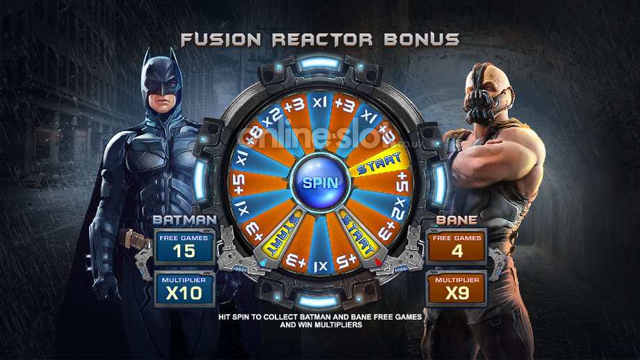 the dark knight rises slot fusion reactor bonus features