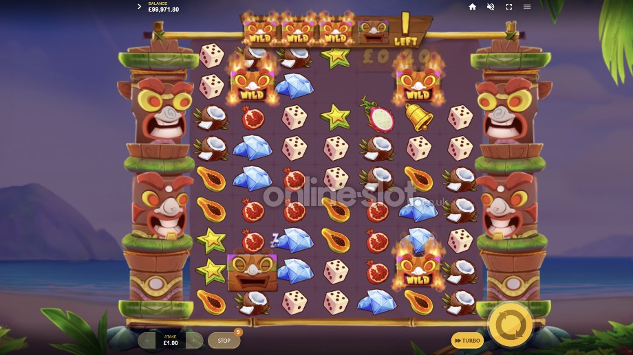 tiki fruits totem frenzy slot tiki masks feature