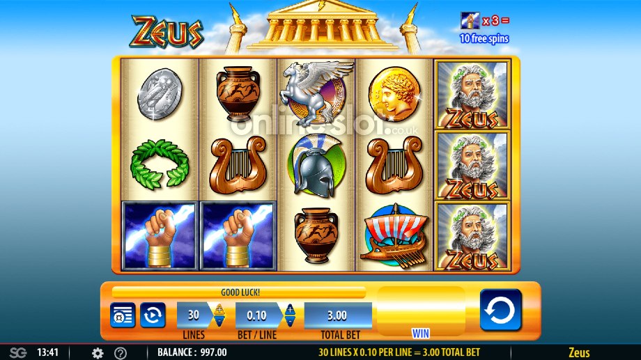 zeus slot base game