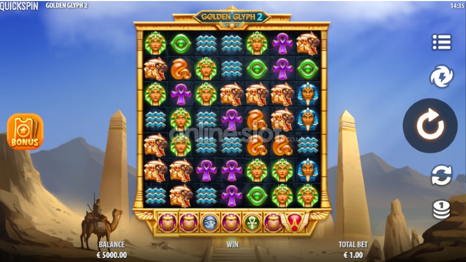 golden glyph 2 slot base game