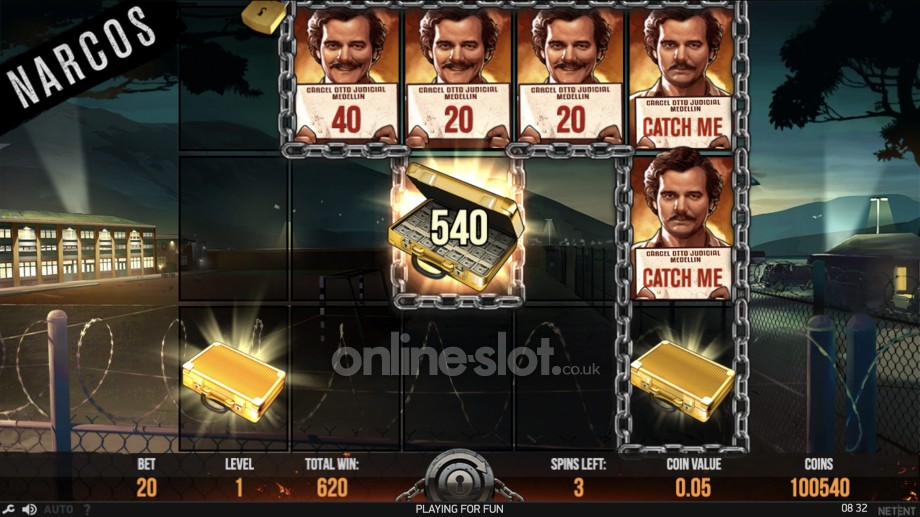 narcos slot locked up feature