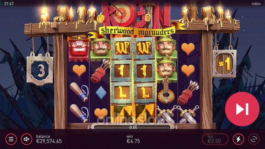 robin sherwood marauders slot free spins feature