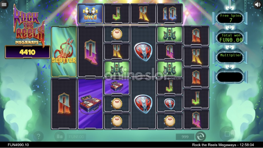 rock the reels megaways slot free spins feature
