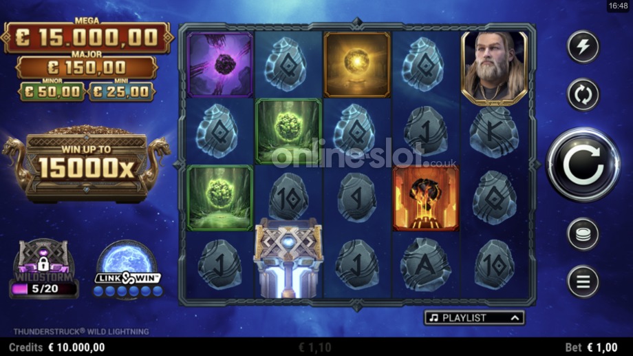 thunderstruck wild lightning slot base game