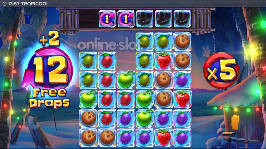 tropicool slot free drops bonus feature