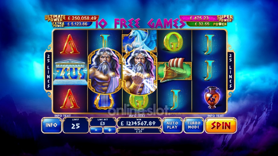 age of the gods king of olympus slot free games feature