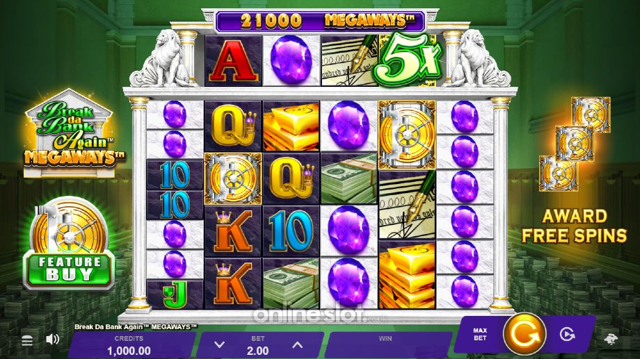 break da bank again megaways slot base game
