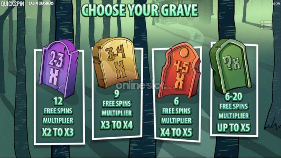 cabin crashers slot free spins bonus feature
