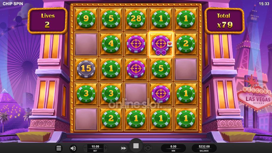 chip spin slot bonus game feature
