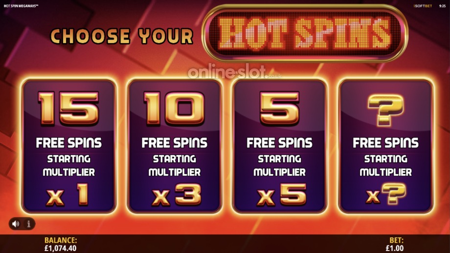 hot spin megaways slot hot spin free spins bonus feature