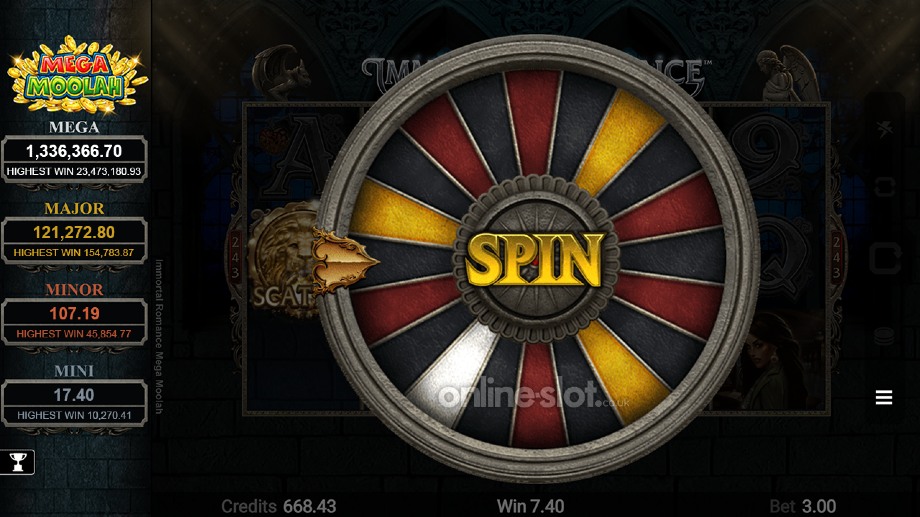 immortal romance mega moolah slot jackpot bonus feature